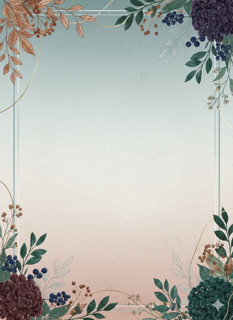 QR card template – Hydrangea Bloom
